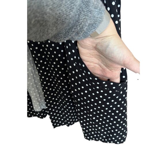 EUC Torrid Super Soft Black & White Polka Dot Straight Front Cardigan Size 2x - Picture 7 of 7